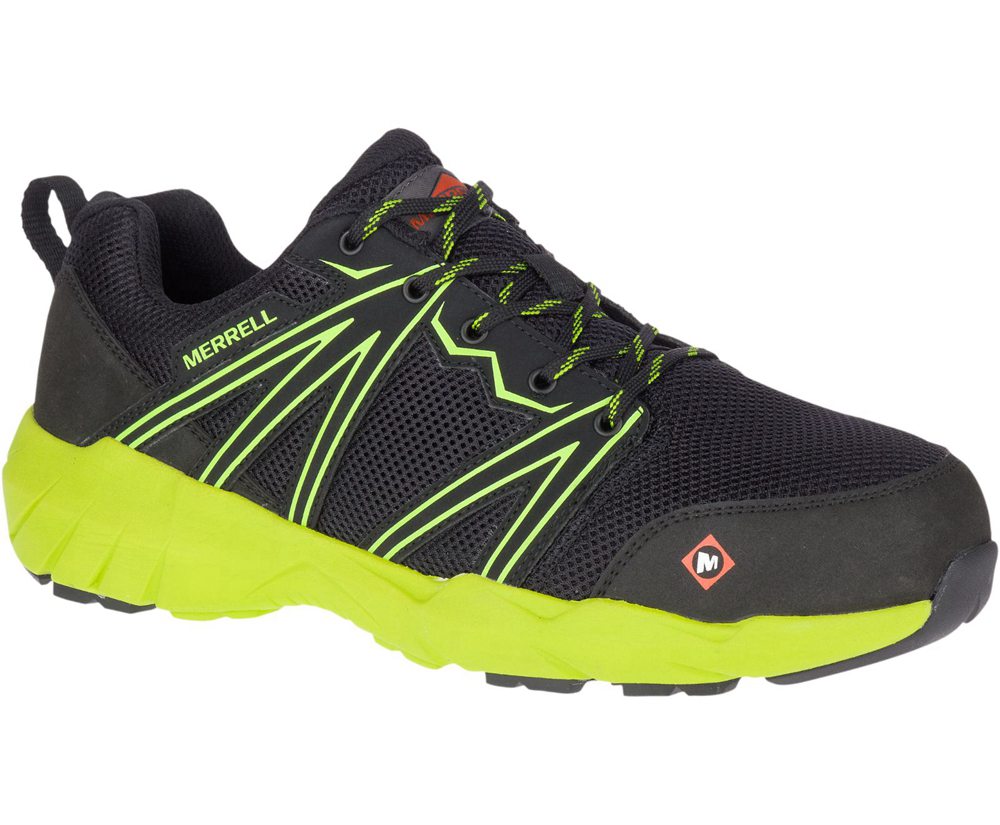 Merrell Sneakers Herre - Fullbench Superlite Alloy Toe - Sort/Grøn - YQX794685